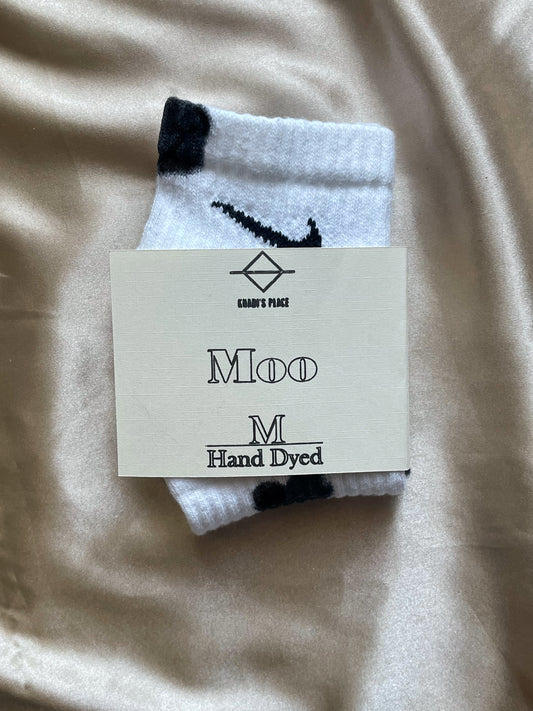 Cow Print Hand painted Everyday Cush Socks