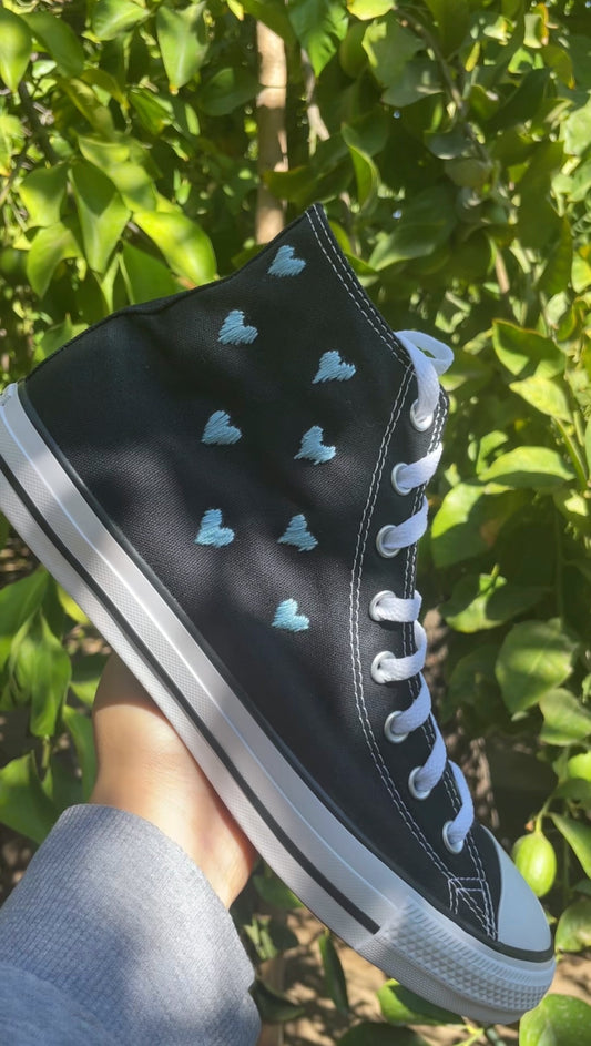 Couples Matching Heart Embroidered Converse Chuck Taylor All Star’s