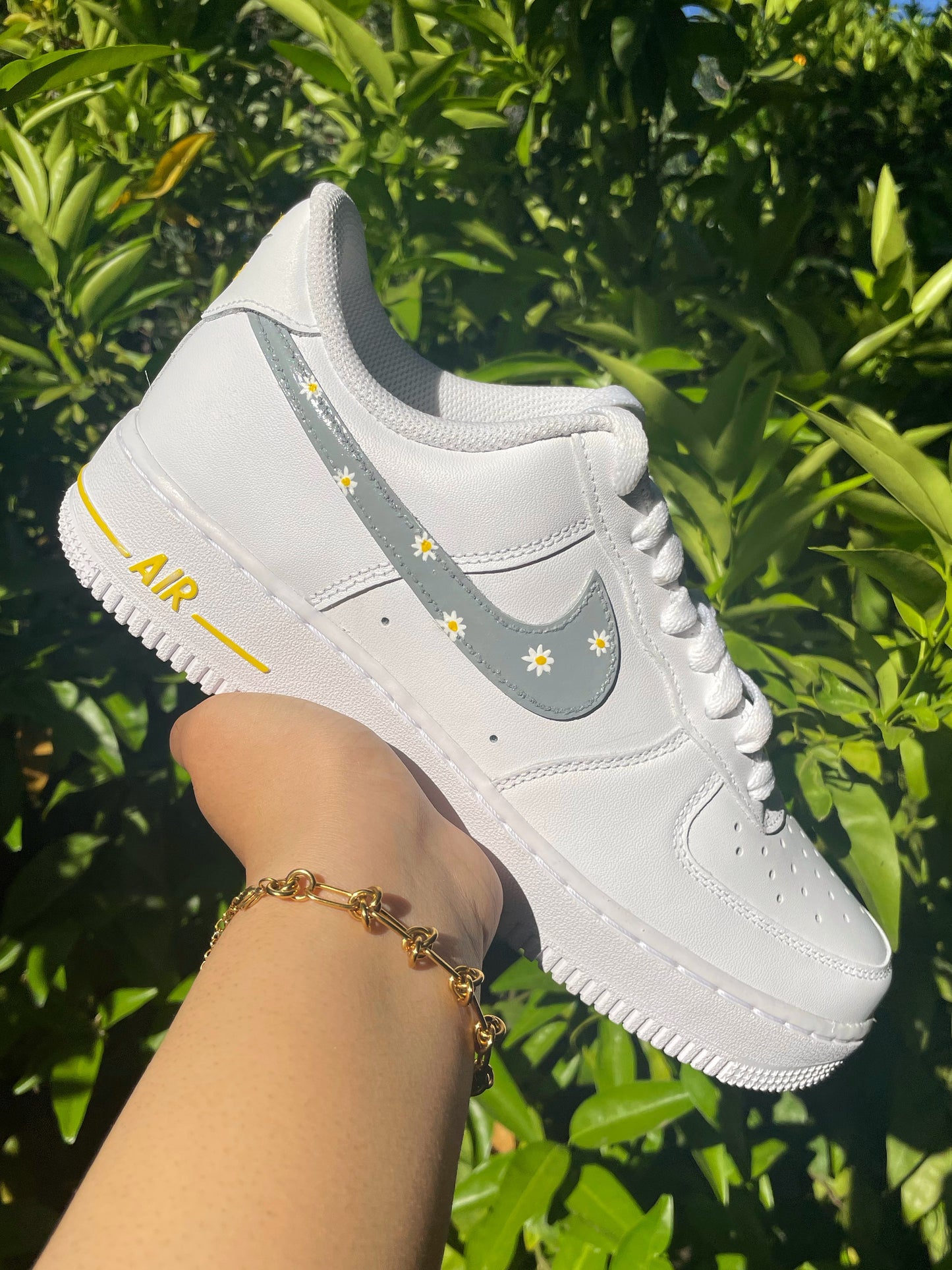 Daisy Flower Custom Swoosh AF1