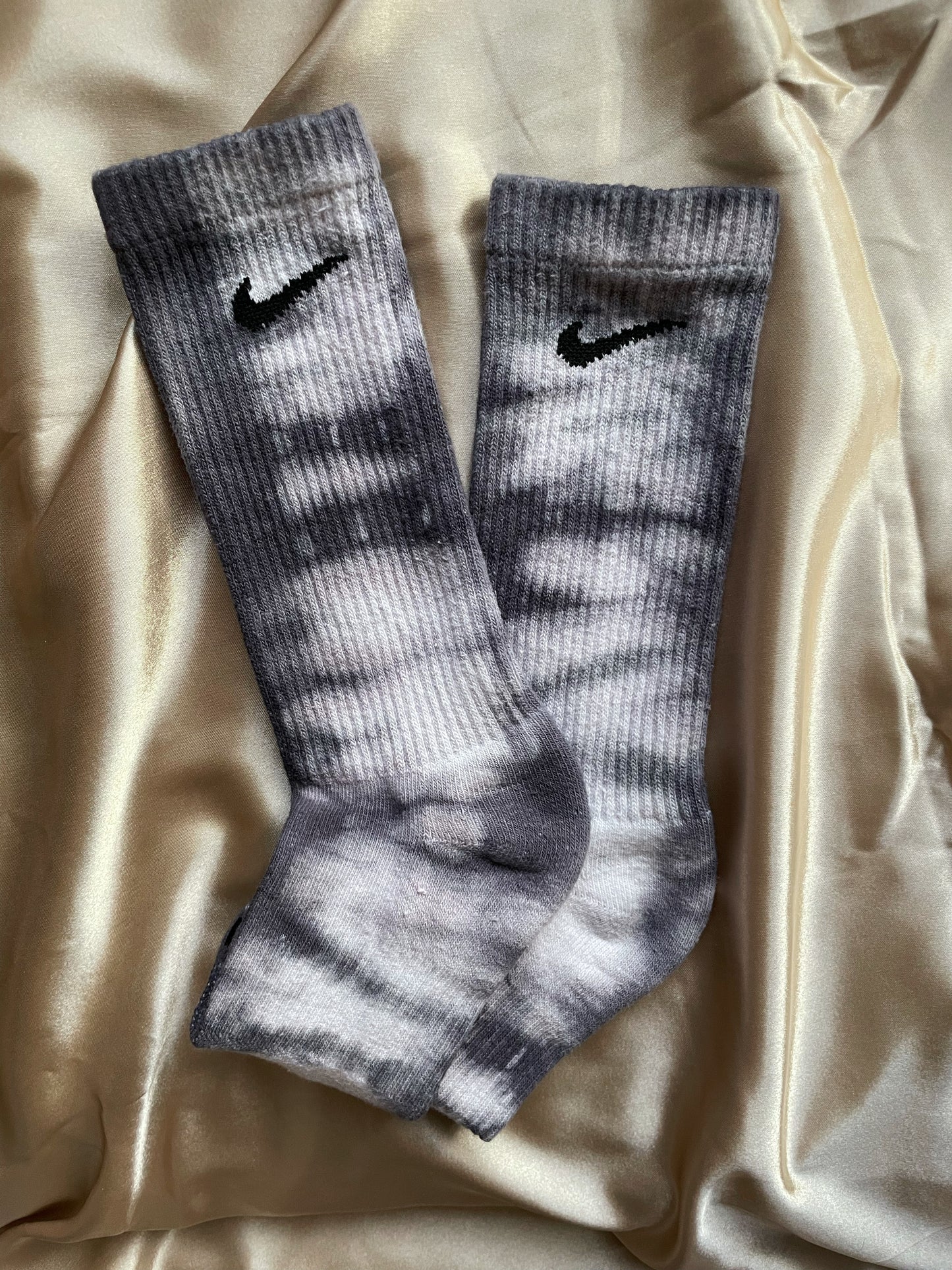 Black Ink Custom TieDye Everyday Cush Socks