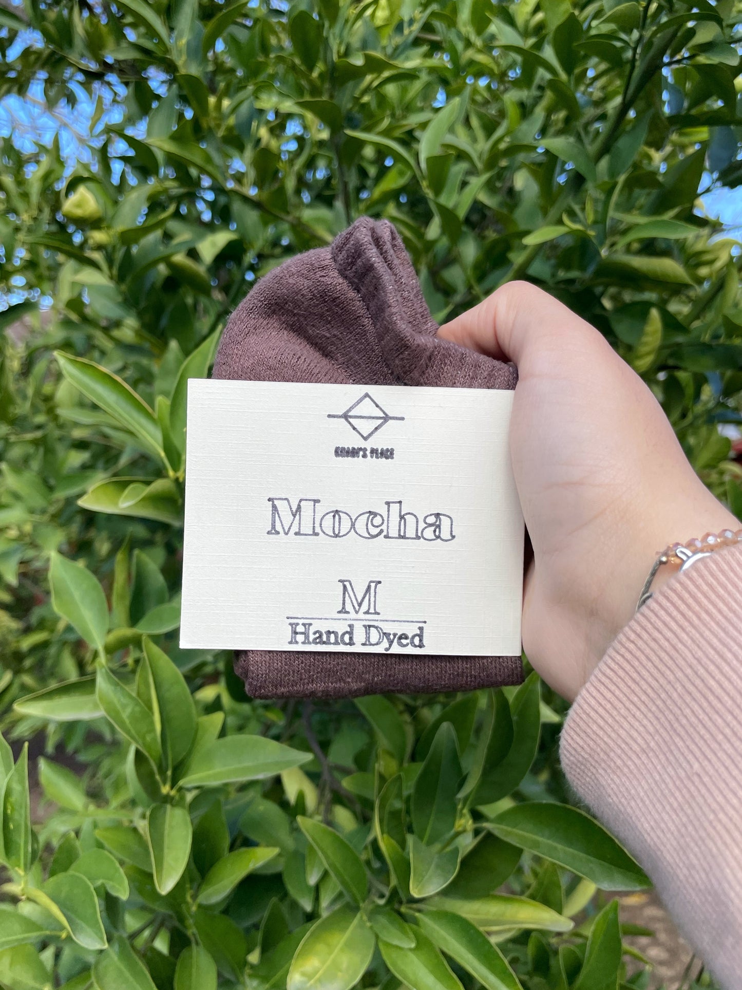 Mocha Brown Custom TieDye Everyday Cush Socks