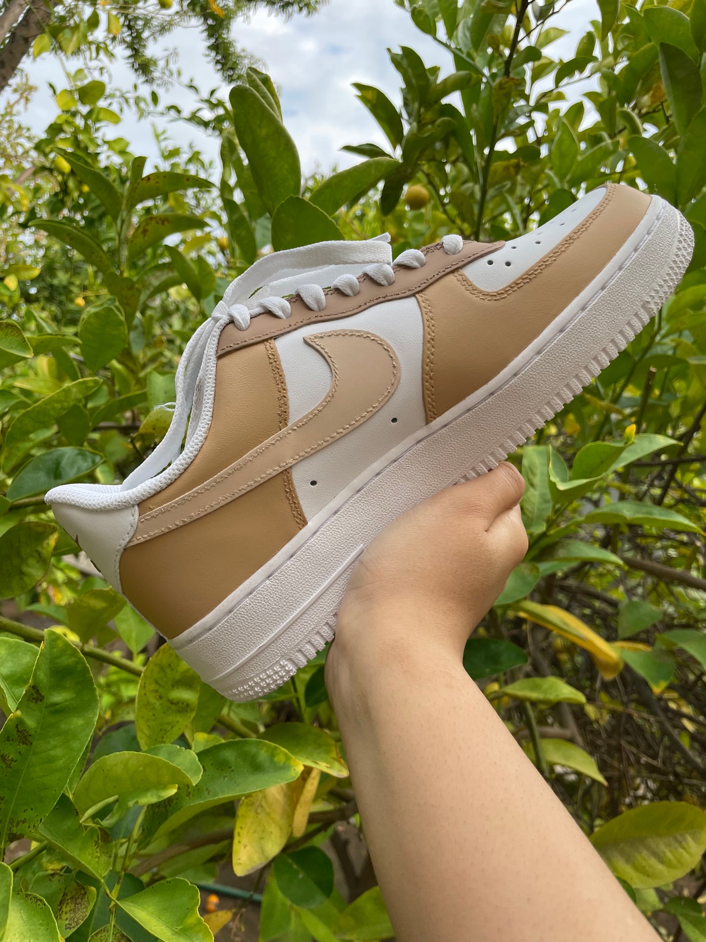 Beige/Brown Earth Toned Custom AF1