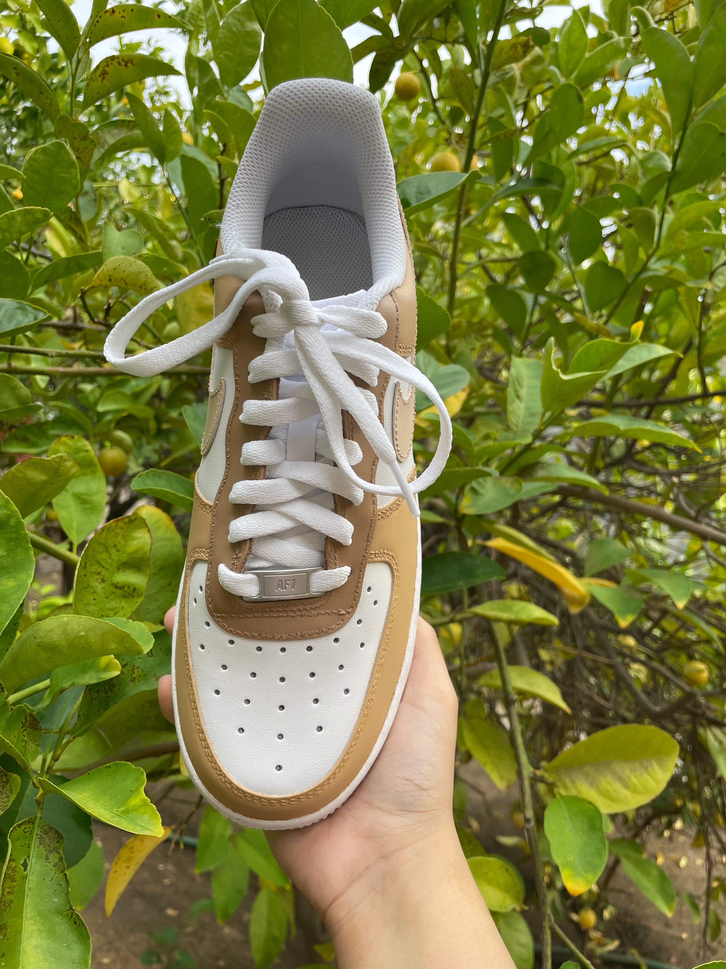 Beige Brown Earth Toned Custom AF1 Khadi s Place